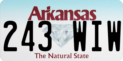 AR license plate 243WIW