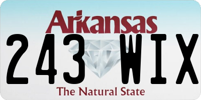 AR license plate 243WIX