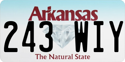 AR license plate 243WIY