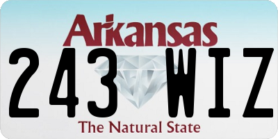 AR license plate 243WIZ