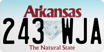 AR license plate 243WJA