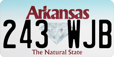 AR license plate 243WJB