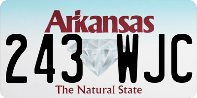 AR license plate 243WJC