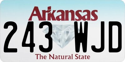 AR license plate 243WJD