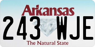 AR license plate 243WJE