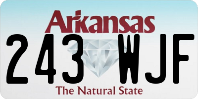 AR license plate 243WJF