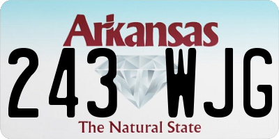 AR license plate 243WJG