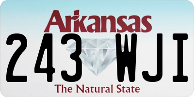 AR license plate 243WJI