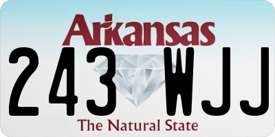 AR license plate 243WJJ
