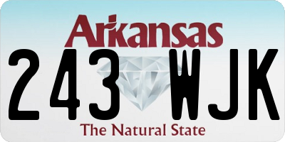 AR license plate 243WJK