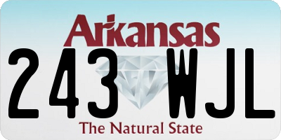AR license plate 243WJL