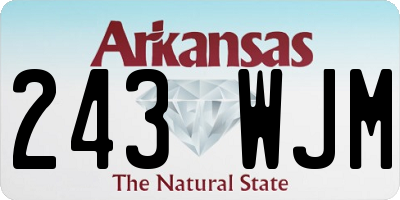 AR license plate 243WJM