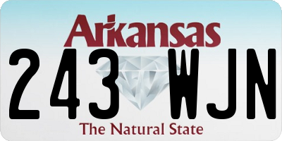 AR license plate 243WJN
