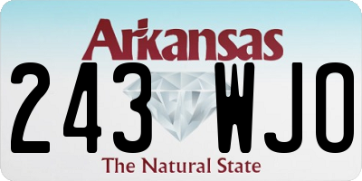 AR license plate 243WJO