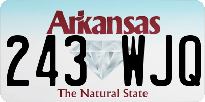 AR license plate 243WJQ