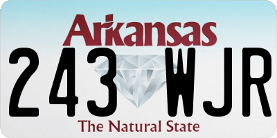 AR license plate 243WJR