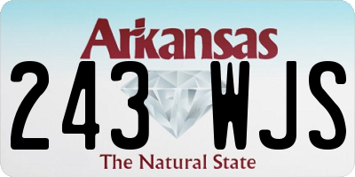 AR license plate 243WJS