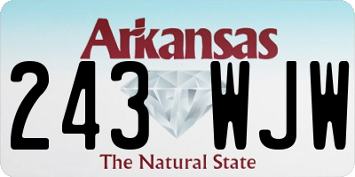 AR license plate 243WJW