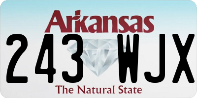 AR license plate 243WJX
