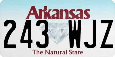 AR license plate 243WJZ