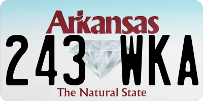 AR license plate 243WKA