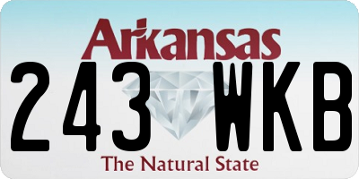 AR license plate 243WKB