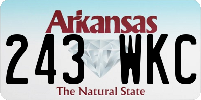 AR license plate 243WKC