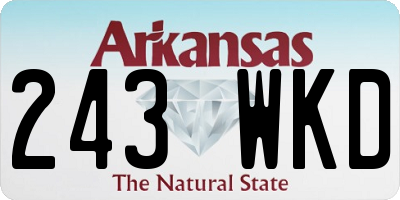AR license plate 243WKD