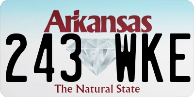 AR license plate 243WKE