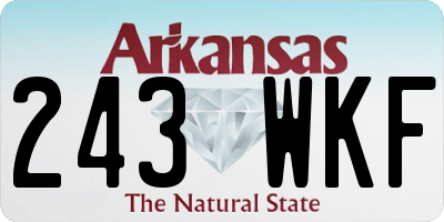 AR license plate 243WKF