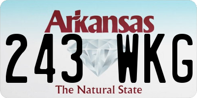 AR license plate 243WKG