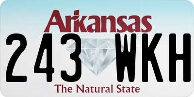 AR license plate 243WKH