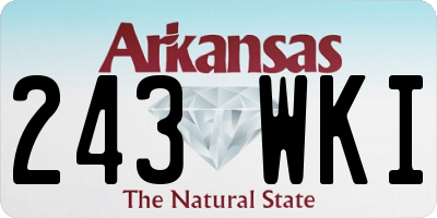 AR license plate 243WKI