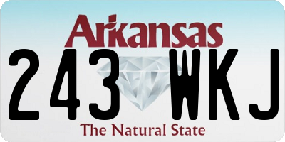 AR license plate 243WKJ