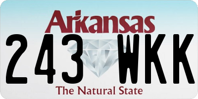 AR license plate 243WKK