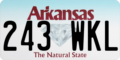 AR license plate 243WKL