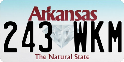 AR license plate 243WKM