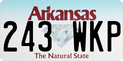 AR license plate 243WKP