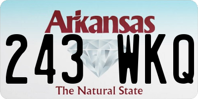 AR license plate 243WKQ