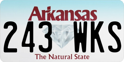 AR license plate 243WKS