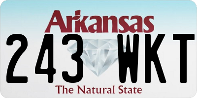AR license plate 243WKT