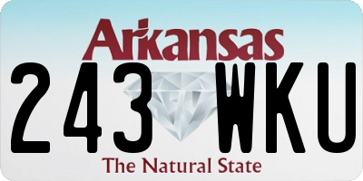 AR license plate 243WKU