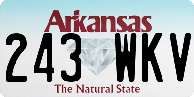 AR license plate 243WKV
