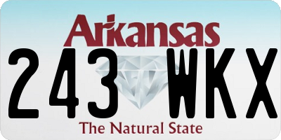 AR license plate 243WKX