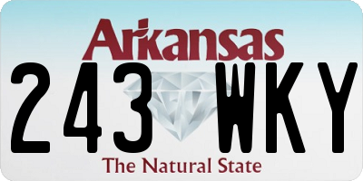 AR license plate 243WKY