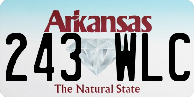 AR license plate 243WLC