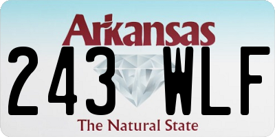 AR license plate 243WLF