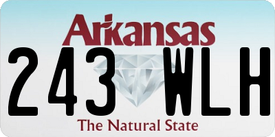 AR license plate 243WLH
