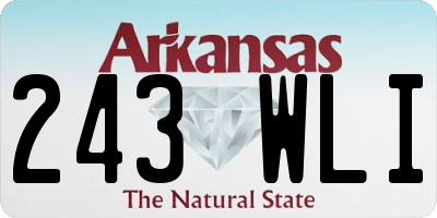 AR license plate 243WLI