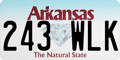 AR license plate 243WLK